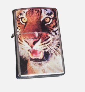 Tiger Graphic Zippo Lighter – 2006 Date Code – Needs Flint & Fuel