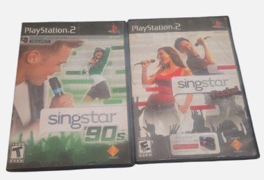 Lot of 2 PS2 Games SingStar 90s & Rocks! Bundle