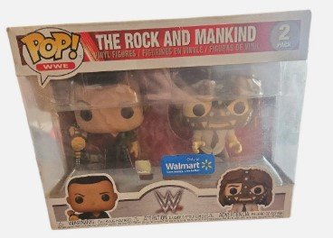 WWE THE ROCK AND MANKIND WALMART EXCLUSIVE FUNKO POP 2 PACK