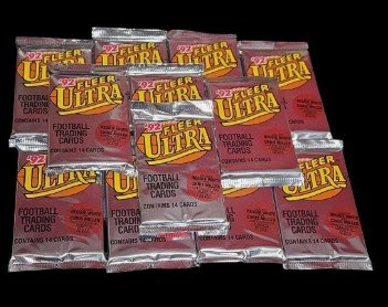 (16) 1992 Fleer Ultra Football Packs FACTORY SEALED Lot Bundle