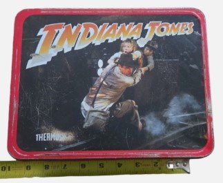 1984 Indiana Jones & The Temple Of Doom Metal Lunch Box / NO Thermos