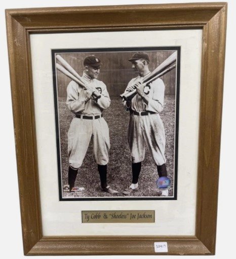Licenced Tigers TY COBB & Indians JOE JACKSON Cooperstown Collection MLB Photo
