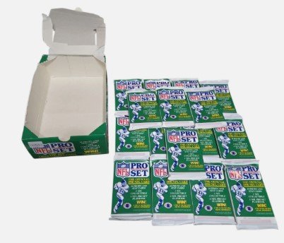 16 QTY 1990 Pro Set NFL Football Sealed Packs