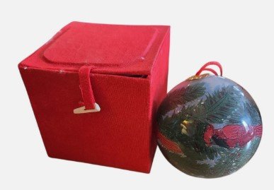 Share Cardinal Glass Christmas ornament