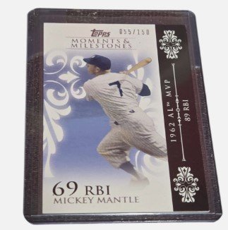 2008 Topps Moments & Milestones Mickey Mantle 1962 AL MVP 055/150 Yankees