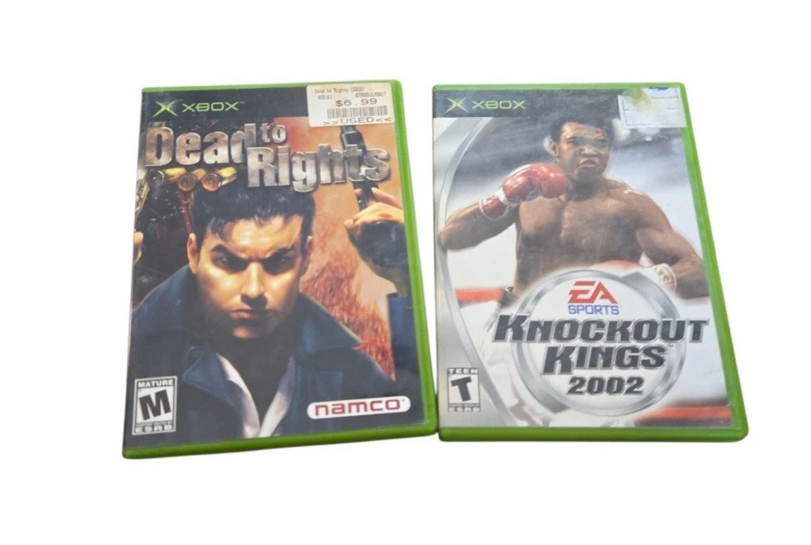 2 Qty 2002 XBOX Knockout Kings & Dead To Rights Games