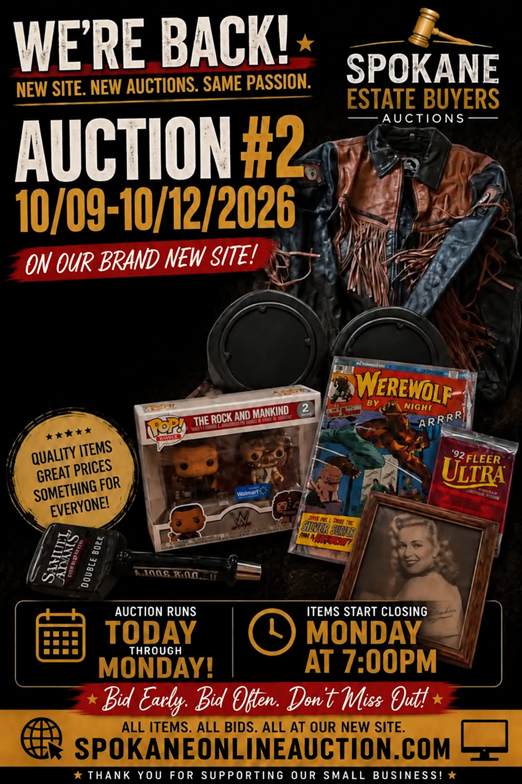 Spokane Estate Buyers Auction #2 10/09-10/12/2026